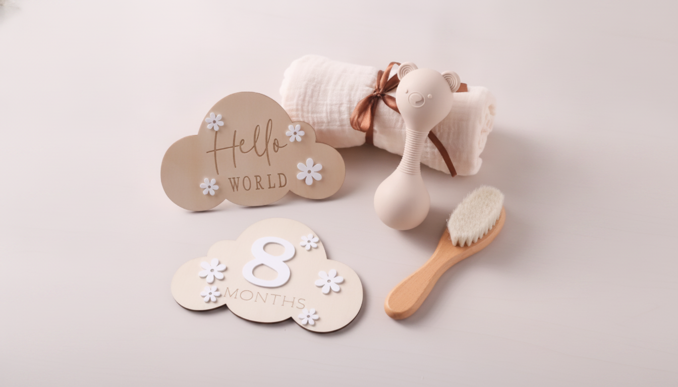 5-Piece Baby Shower Gift Set for Teething & First Photos